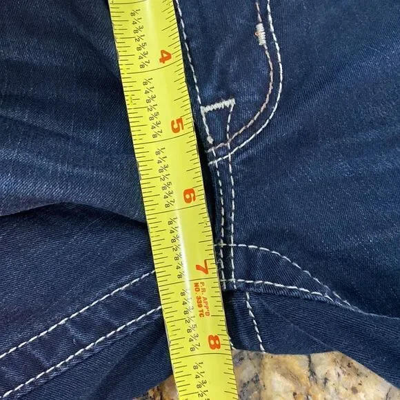 Rock Revival Anabela Dark Wash Low Rise Straight Leg Jeans Size 25 - Picture 11 of 11